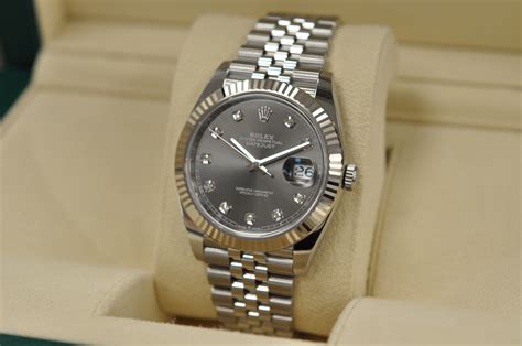 rolex date just rhodium